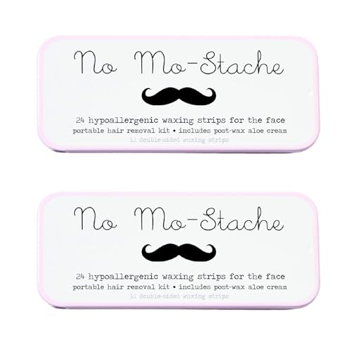 No Mo-Stache Lip Wax Strips 2 Pack for Smooth Skin Application