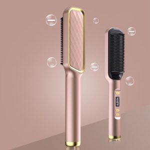 Electric Ionic Smoothing Brush for Frizz-Free, Silky Smooth Hair