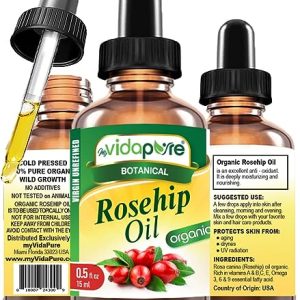 myVidaPure Rosehip Oil 100% Pure Cold-Pressed for Daily Face Skincare