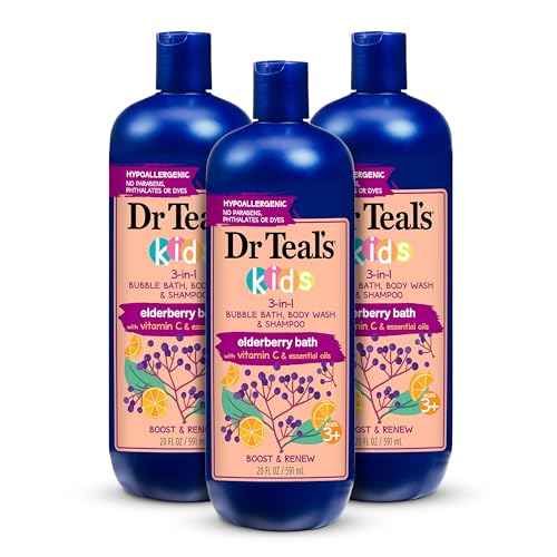 Dr Teal's Kids 3-in-1 Sleep Elderberry Bubble Bath 14 oz for Gentle Relaxation - Image 5