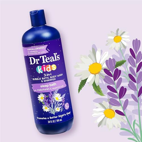 Dr Teal's Kids 3-in-1 Sleep Elderberry Bubble Bath 14 oz for Gentle Relaxation - Image 3