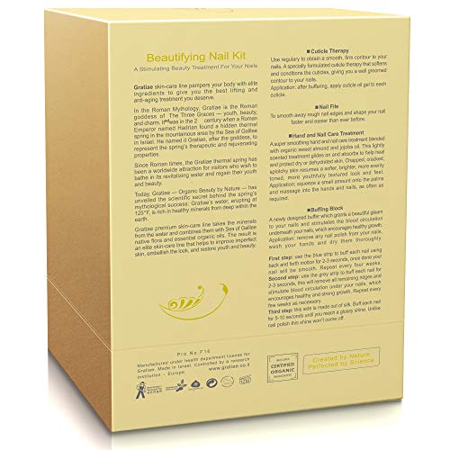 Organic Beauty Nail Buffer Kit ? Manicure Set, Green Tea - Image 2