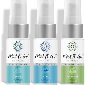 Odor-neutralizing spray for the toilet.