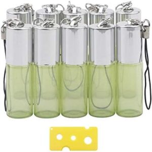 10 Pack 5ml Pearly Green Glass Roll-on Bottles for Essential Oils