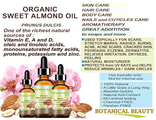 Organic Almond Oil for Face, Skin, Hair ? 1 oz - Image 3