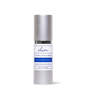 Elon Vitamin C Anti-Aging Serum 1 oz for Wrinkle Reduction and Texture Improvement