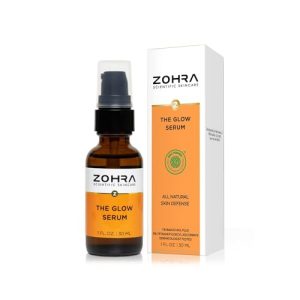 Zohra Glow Serum 1 oz bottle with 5% THD Vitamin C, Plant-Based Retinol, Bakuchiol