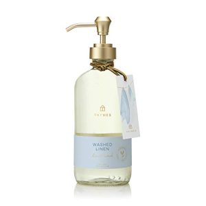 Thymes Washed Linen Moisturizing Liquid Hand Soap 15 Fl Oz Gentle Cleansing