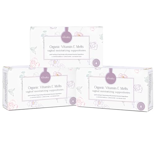 Vitamin E Vaginal Melts for Menopausal Dryness, 3-Pack