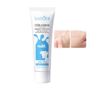 Gentle Milk Exfoliating Gel Scrub 8 oz for Face and Body Dry Skin