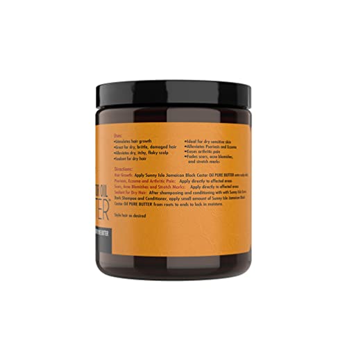 Sunny Isle 8oz Black Castor Oil Hair Butter Moisturizing Conditioning Formula - Image 3