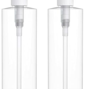 16 oz BPA-Free Lotion Pump Bottles, 2-Pack White