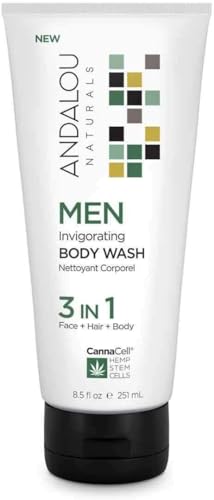 Andalou Naturals CannaCell MEN Body Wash, 8.5 oz.