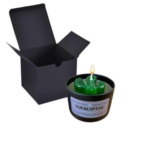 Eucalyptus Beeswax Candle: Cactus Shape, 4 oz