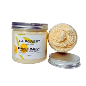 Mango Whipped Soap Scrub with Mango Butter & Jojoba Oil, 12 oz