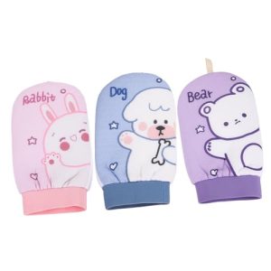 9 Piece Soft Exfoliating Bath Glove Set for Kids and Adults - Polyester Scrub Mitts