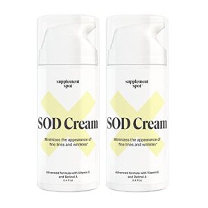 SOD Anti-Aging Face Cream - Repair Fine Lines & Wrinkles (3.4 oz, 2 Pack)
