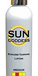 SUN GODDESS Medium 8 oz Self Tanning Lotion Kit with Application Mitt and Gloves