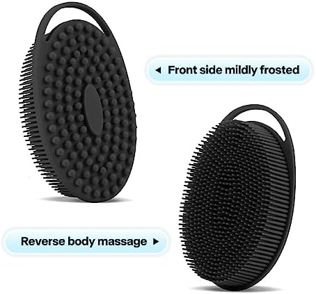 Set of 3 Double-Sided Silicone Loofah Body Scrubbers, Hygienic and Family-Friendly - Image 6