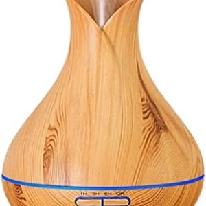 Wood Grain Essential Oil Diffuser with Timer and Lights