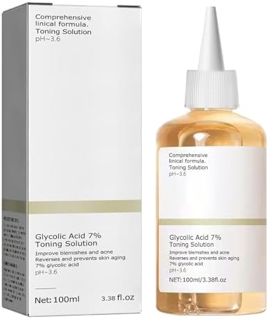 Glycolic Acid 7% Acne and Blemish Treatment Toner, 6.7 oz Bottle