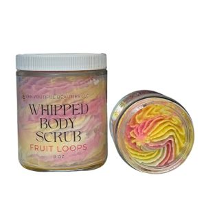 Fruit Loops Whipped Beeswax Coconut Oil Body Scrub 4 Oz Exfoliating Hydrating