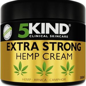 5Kind Maximum Strength Hemp Cream 10.1 fl oz for Soothing Joint and Muscle Relief