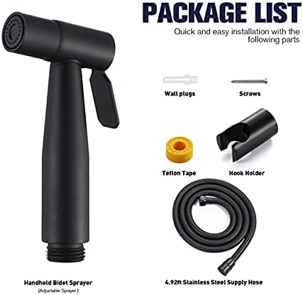 Black Handheld Bidet Set for Toilet - Image 6