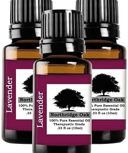 Northridge Oak Lavender Essential Oil 3 Pack, Pure & Therapeutic