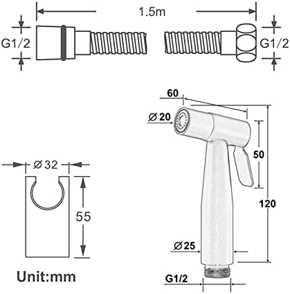 Black Handheld Bidet Set for Toilet - Image 7