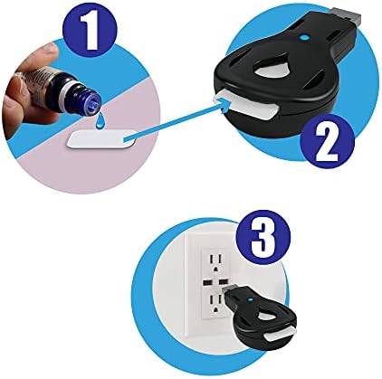 USB Aroma Diffuser w/ 5 Pads (Black) - Image 5