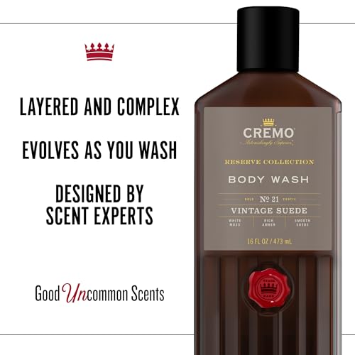 Cremo Vintage Suede Body Wash, Men, 16 Fl Oz - Image 3