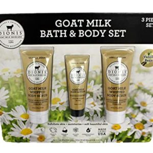 Dionis Goat Milk Vanilla Bean 8 oz Bath & Body Set Cruelty-Free