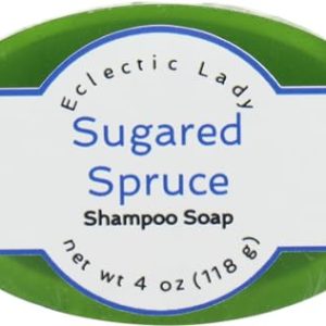 Eclectic Lady 4 oz Sugared Spruce Shampoo Bar Argan Oil & Natural Botanicals New