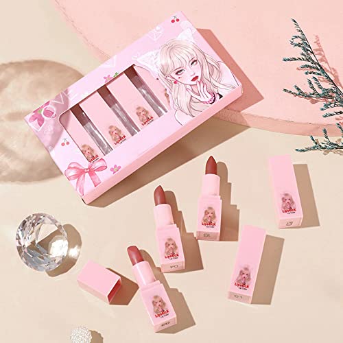 Clear Lip Liner Set with 5 Lipsticks & Balm - Image 4