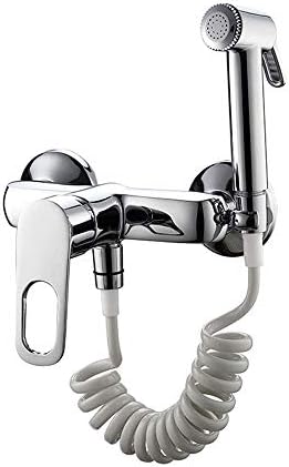 Wall-mounted bidet sprayer kit with hot/cold options, portable.