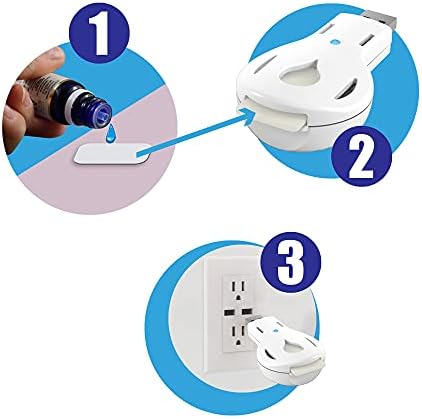 USB Aroma Diffuser with 5 Refill Pads (White) - Image 5