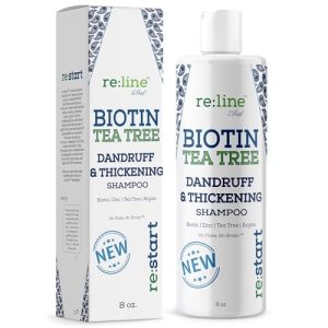 Men's Anti Dandruff Shampoo Tea Tree Oil Zinc for Hair Loss 16oz