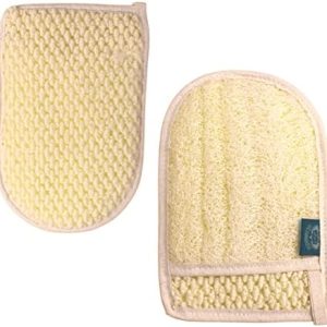 Natural Egyptian Loofah Exfoliating Glove Medium Size for Deep Skin Cleansing