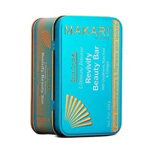 Makari Blue Crystal Revivify Exfoliating Soap Bar 7 oz with Glutathione and Kojic Acid