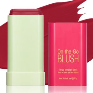 Korean waterproof cream blush stick in Hot Red