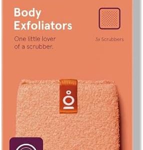 Cleanlogic Set of 3 Assorted Color Exfoliating Body Scrubbers for Silky Soft Skin