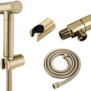 Gold Handheld Bidet Sprayer Set with Cold Water