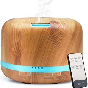 500ml Essential Oil Diffuser with Remote, Mood Lights, and Adjustable Settings