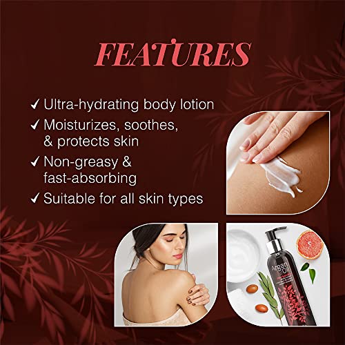 Body Drench Argan Oil Ultra Hydrating Lotion for Dry Skin, 8 fl oz - Image 4