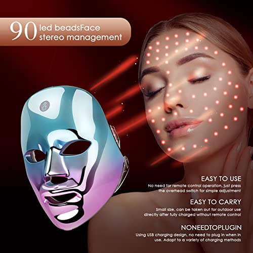 Rejuvenate Skin LED Face Mask for Anti-Aging and Acne with Adjustable Light Settings - Image 3