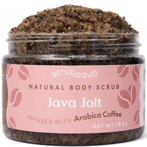 Vegan Cruelty-Free Natural Coffee Body Scrub 18oz for Exfoliating Smooth Skin