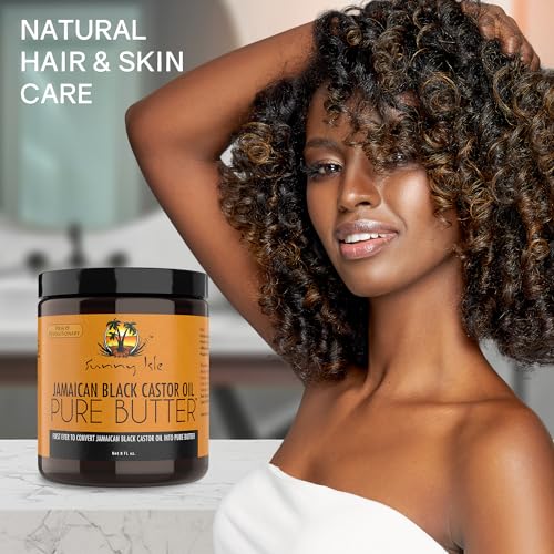 Sunny Isle 8oz Black Castor Oil Hair Butter Moisturizing Conditioning Formula - Image 2