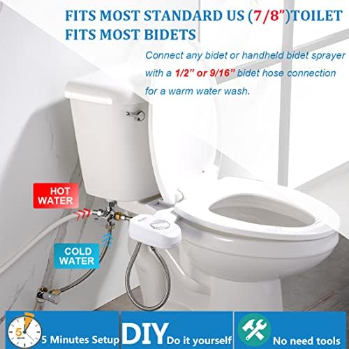 SonTiy 4-Way Bidet Valve Kit with Brass Tee - Image 3