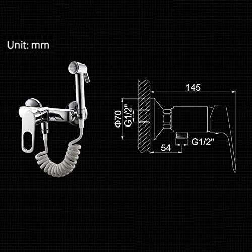 Wall-mounted bidet sprayer kit with hot/cold options, portable. - Image 3